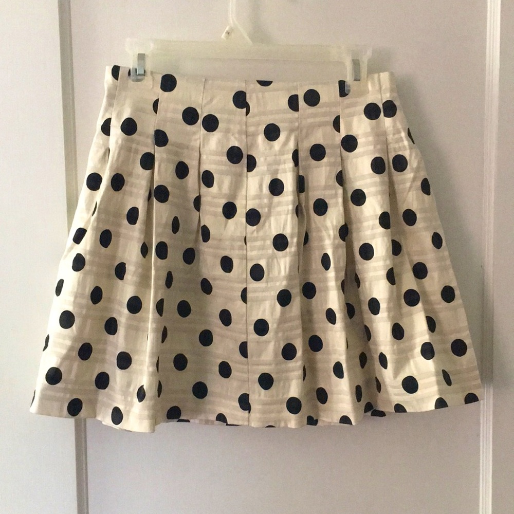 Banana Republic Polka Dot Ivory Skirt 6